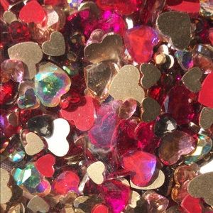 crystals harts and oval